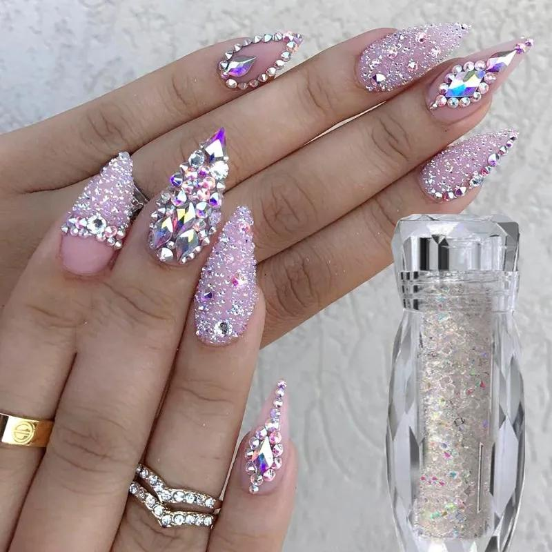 Sparkling rhinestone nail designs — design 34