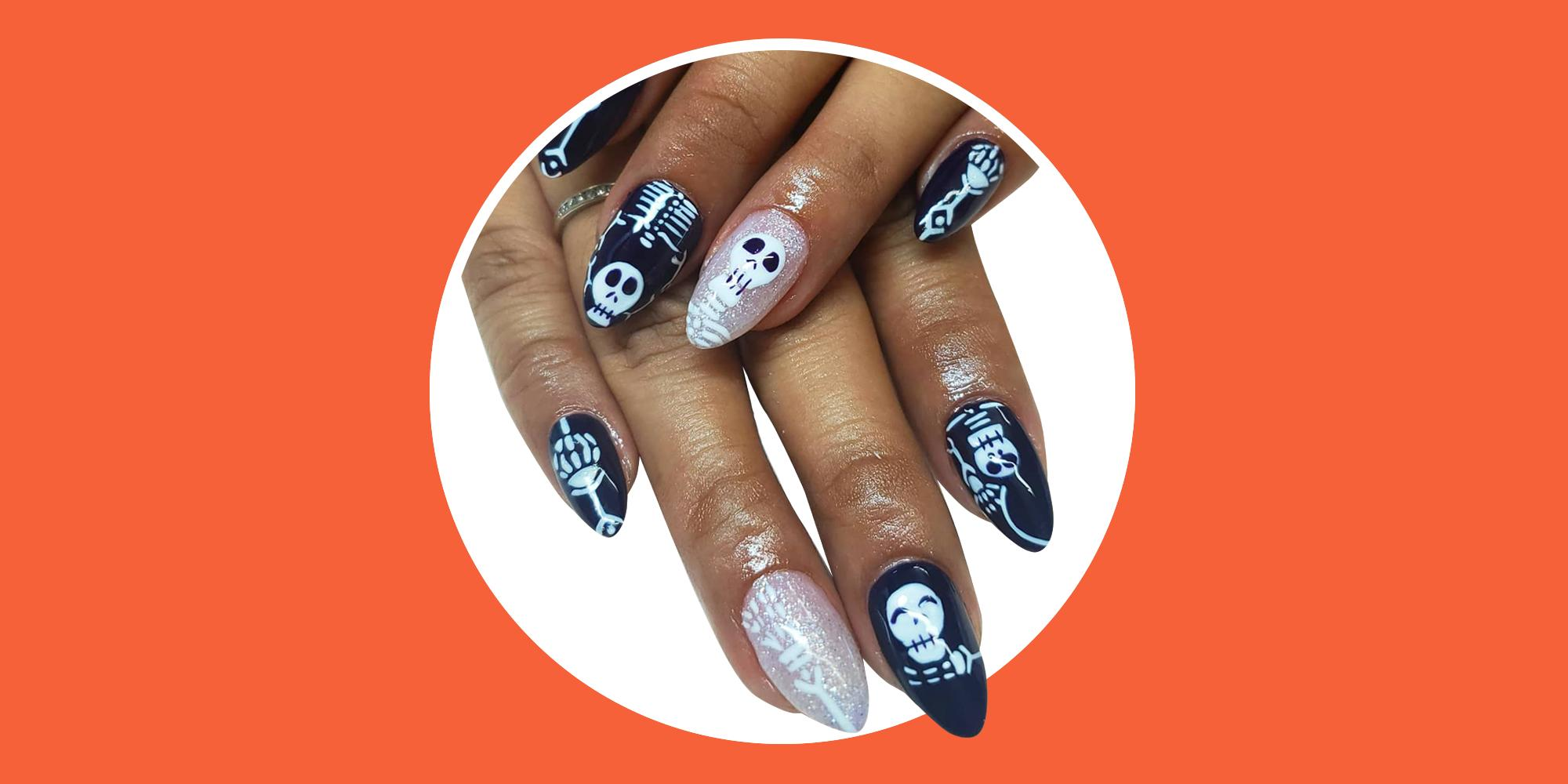 Tap into the beautiful darkness with creative Halloween nail designs, from spooky motifs to occult symbols