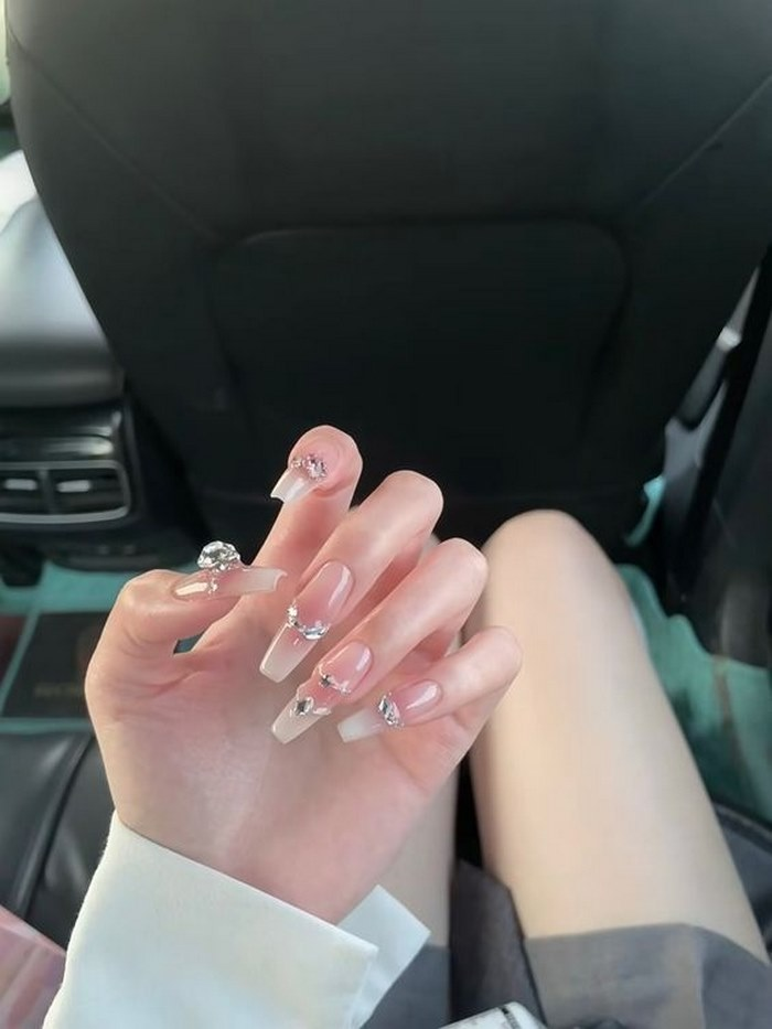 Pink jelly nail design for the muse