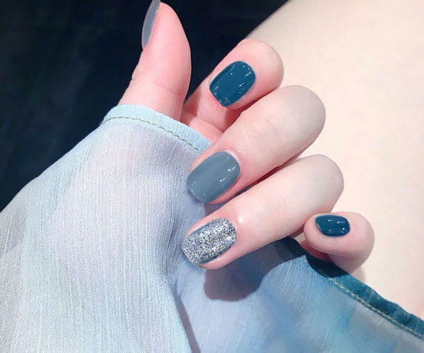 Teal nail designs — design 8