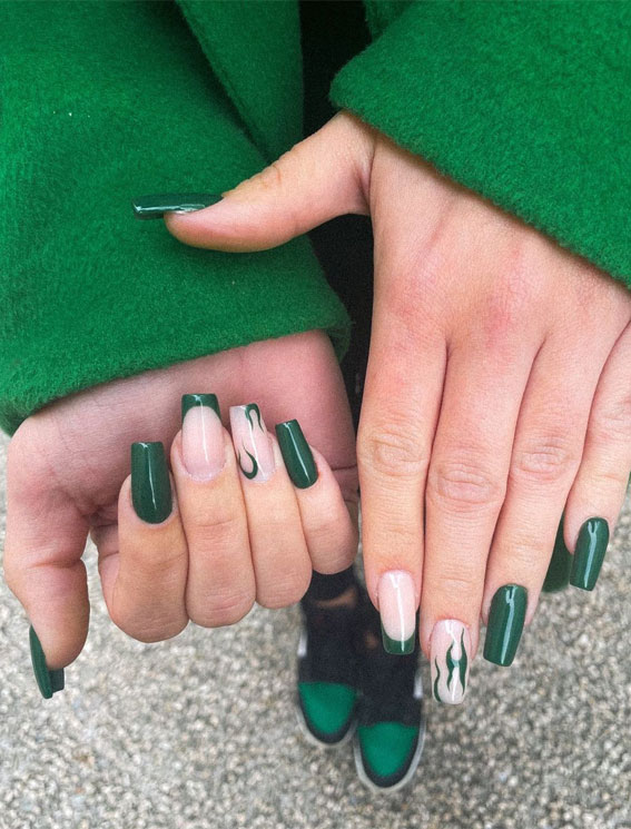 Teal nail designs — design 21
