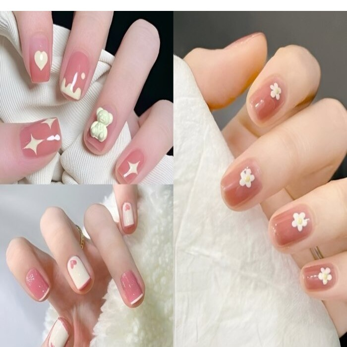 Short nail designs with fun stickers