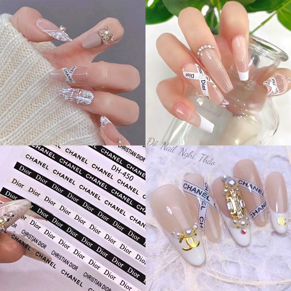 Elegant chanel-inspired nail designs — design 14