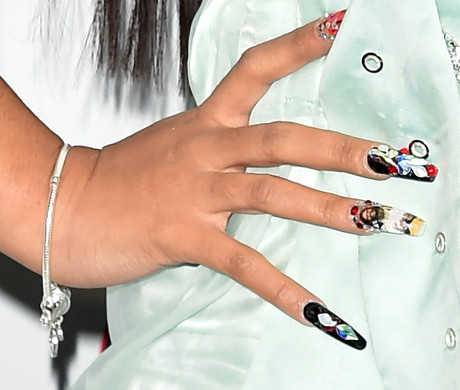 Mandatory Credit: Photo by Andrew H Walker/Shutterstock (9140692cc) Cardi B, nail detail ‘TIDAL X: Brooklyn’ benefit concert at the Barclays Center, New York, USA – 17 Oct 2017
