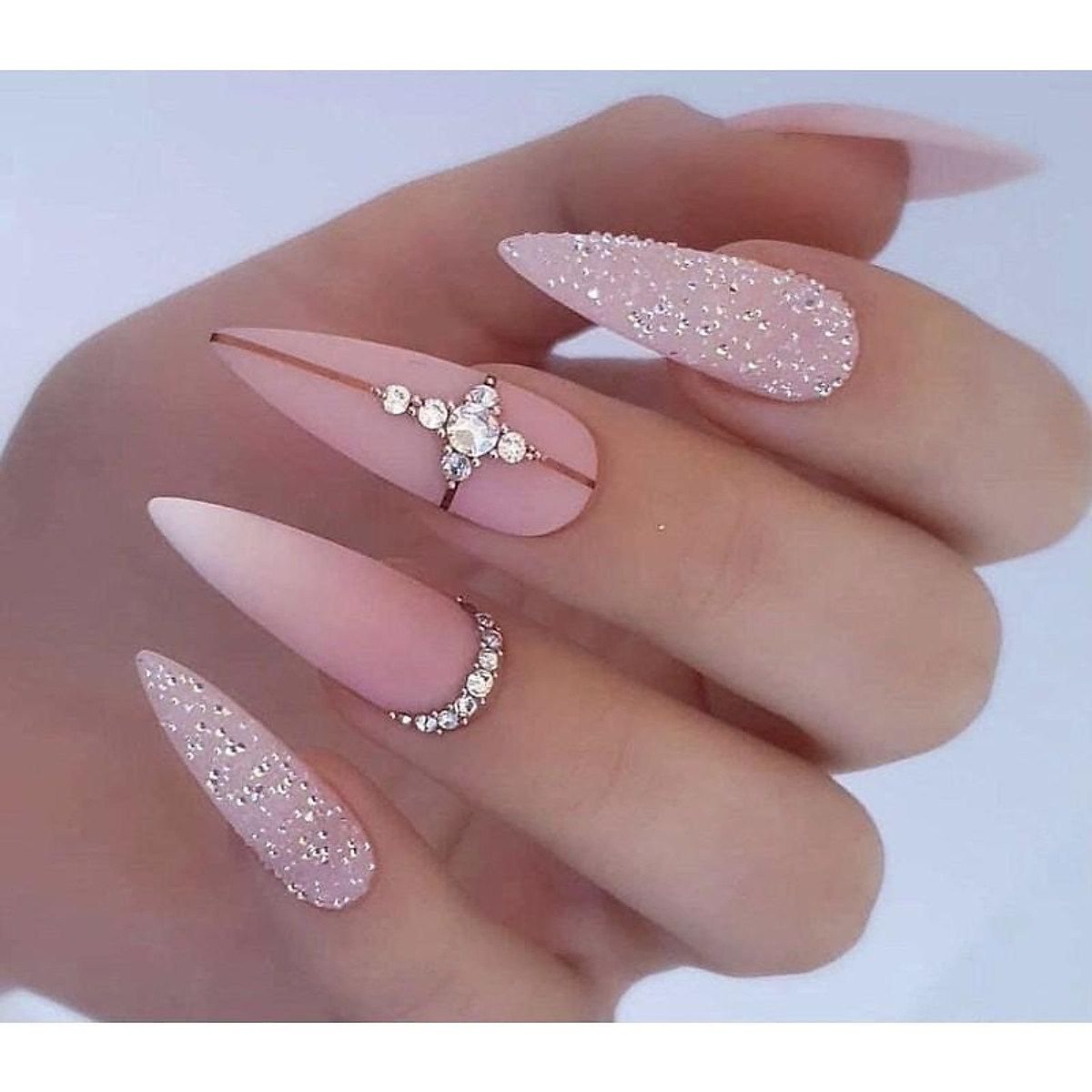 Sparkling rhinestone nail designs — design 21