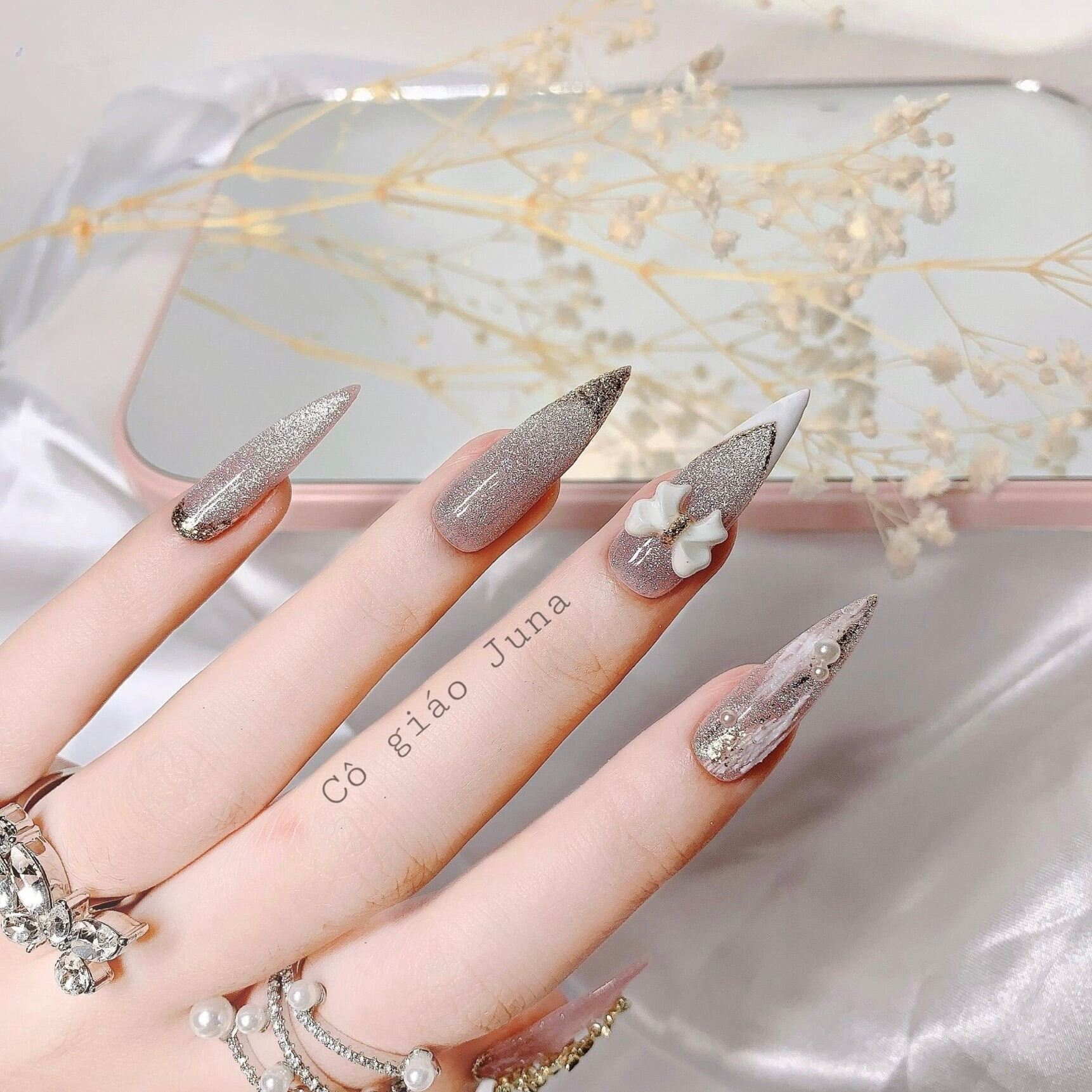 Create sparkle and charm with sophisticated and creative nail designs