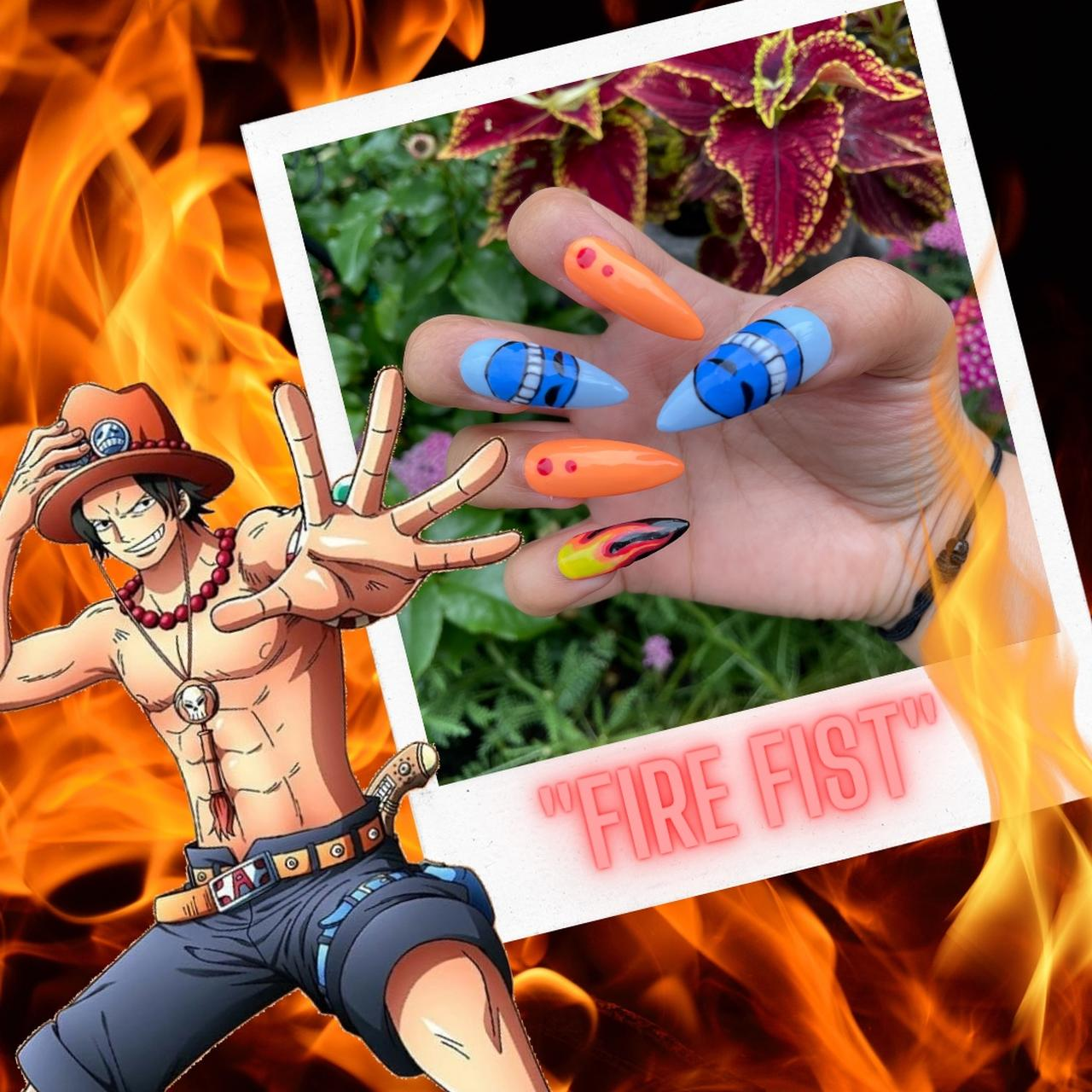One piece anime nail designs — design 37