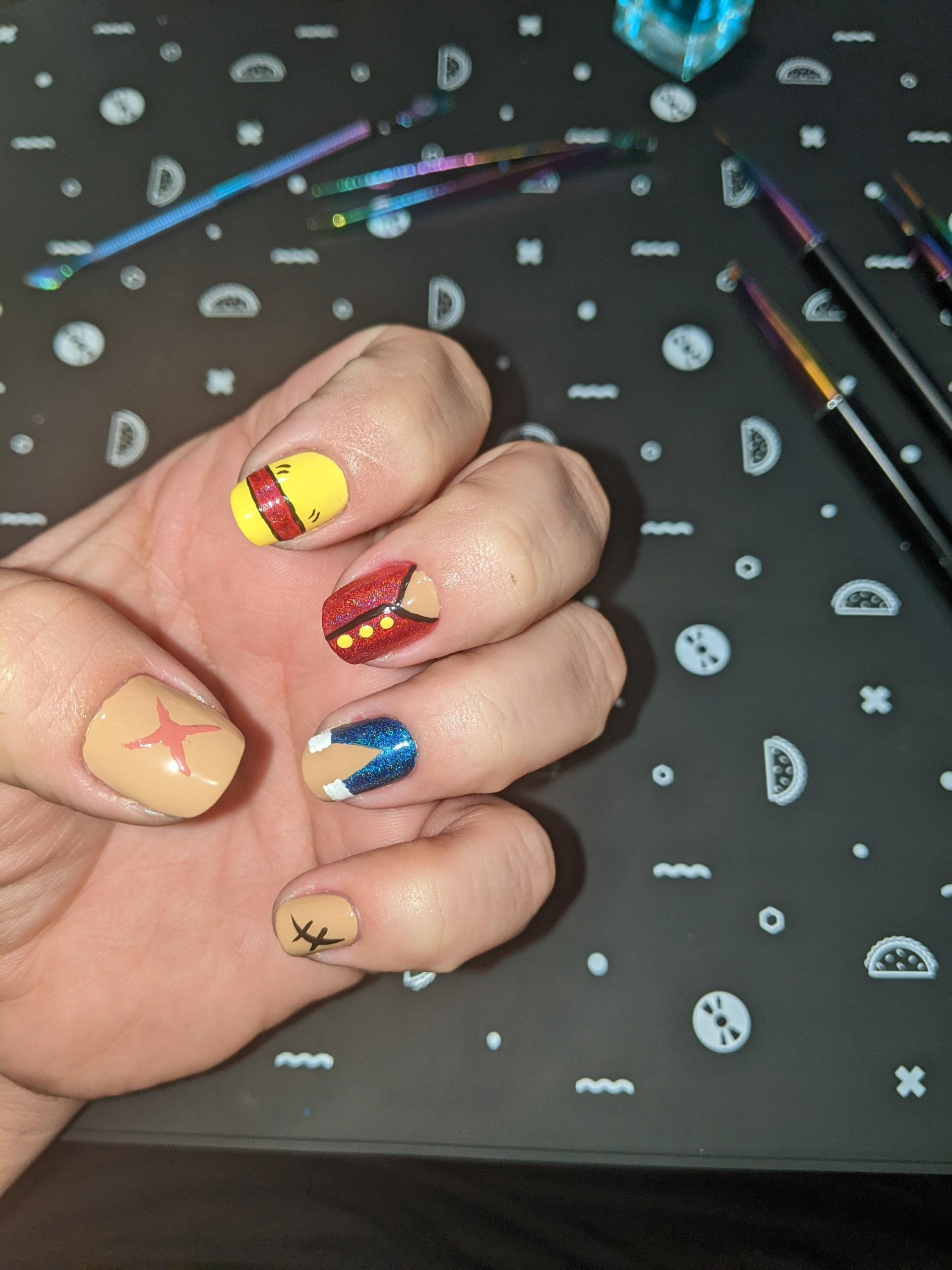 One piece anime nail designs — design 44