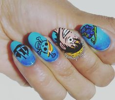 One piece anime nail designs — design 36