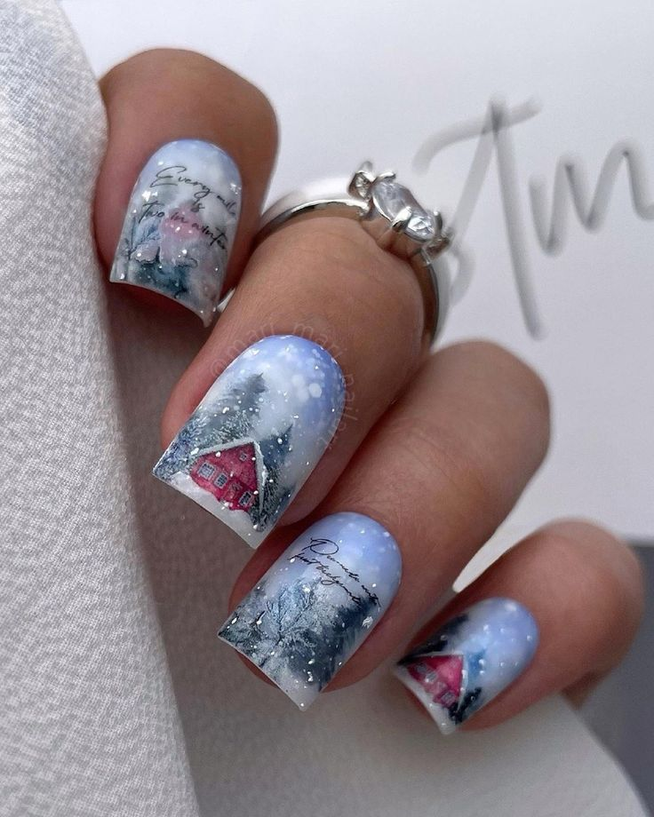 Winter weather nail designs