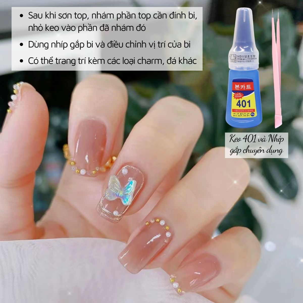 Sparkling rhinestone nail designs — design 22