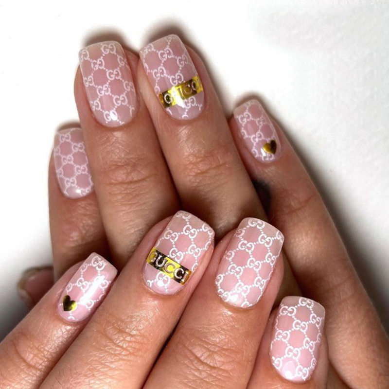 Luxury gucci-inspired nail designs — design 47