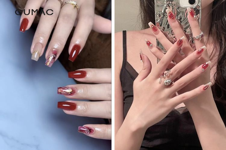 Teal nail designs — design 16