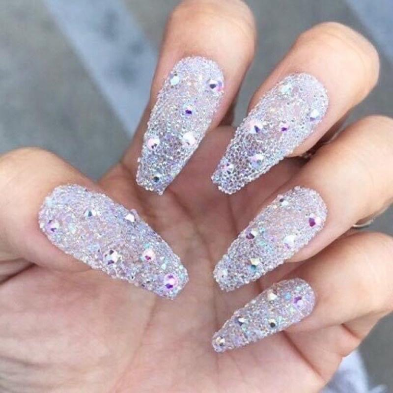 Sparkling rhinestone nail designs — design 42