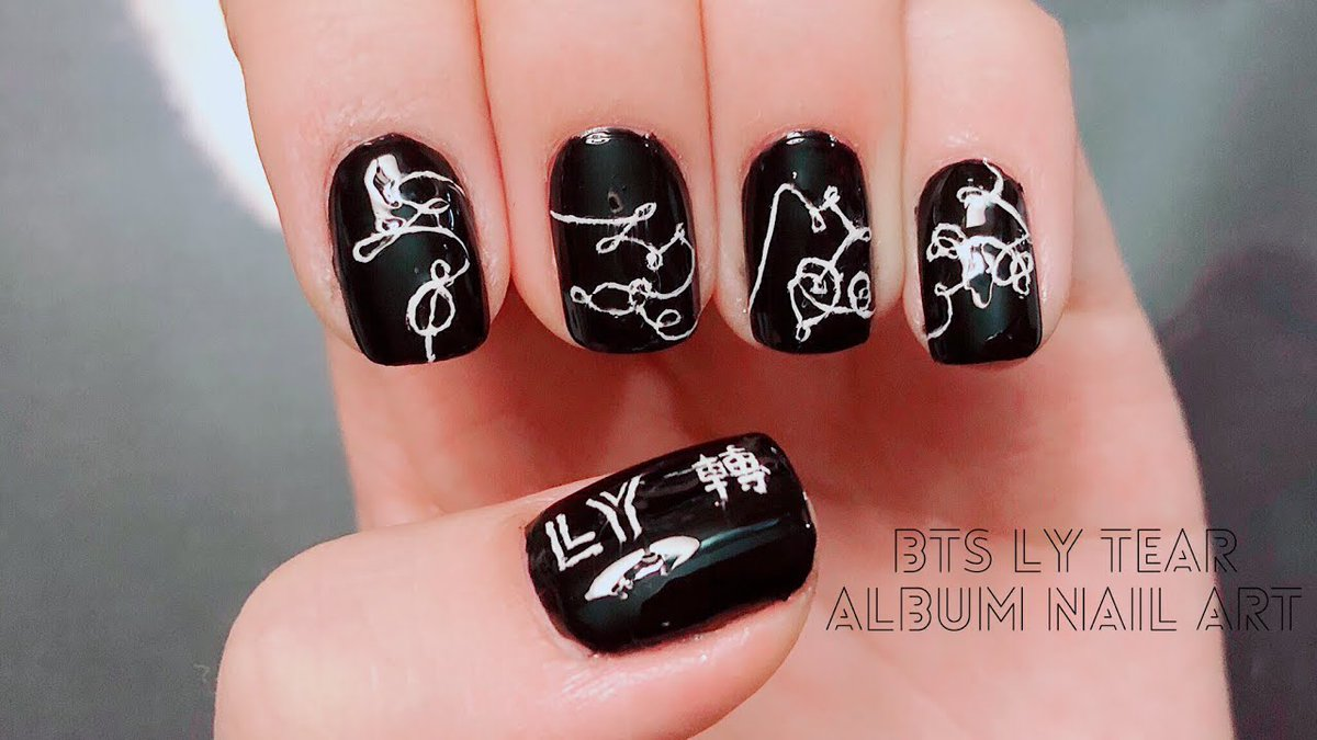 Bts-inspired nail designs for army with bow charms — design 13