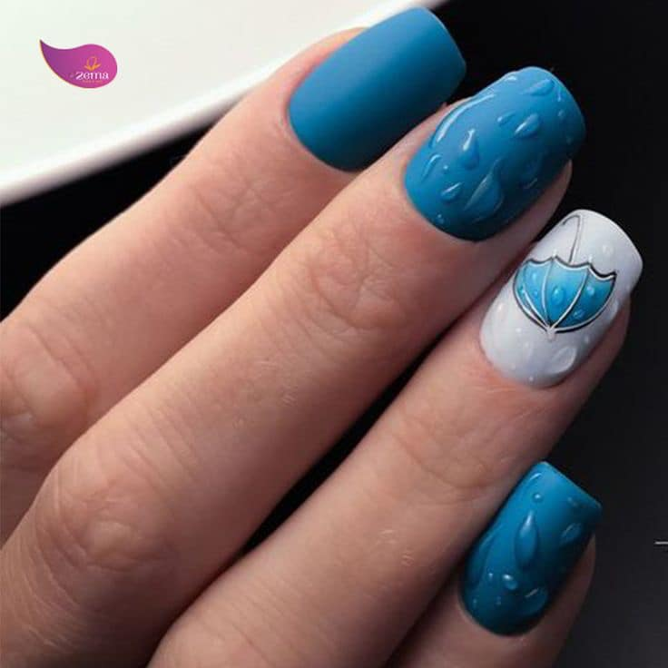 Rainy nail designs