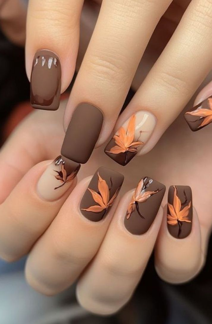 Fall weather nail designs