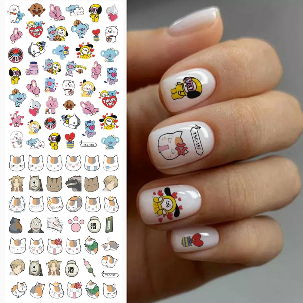 Bts-inspired nail designs for army — design 1