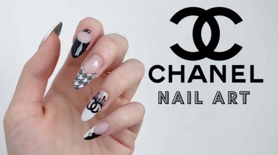 Elegant chanel-inspired nail designs — design 63