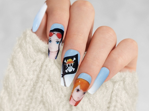 One piece anime nail designs — design 5