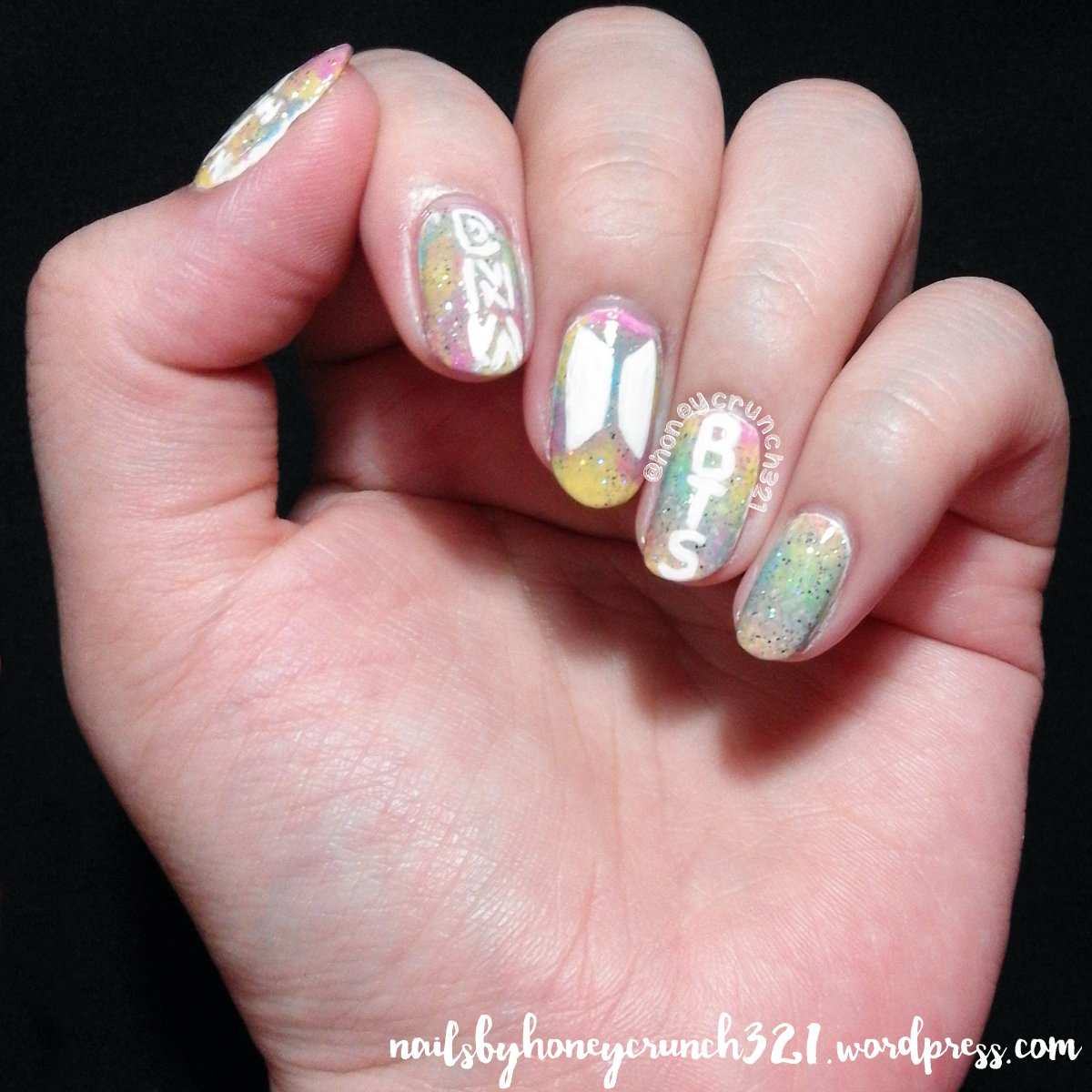 Bts-inspired nail designs for army — design 2