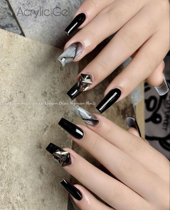 Luxurious black nail polish