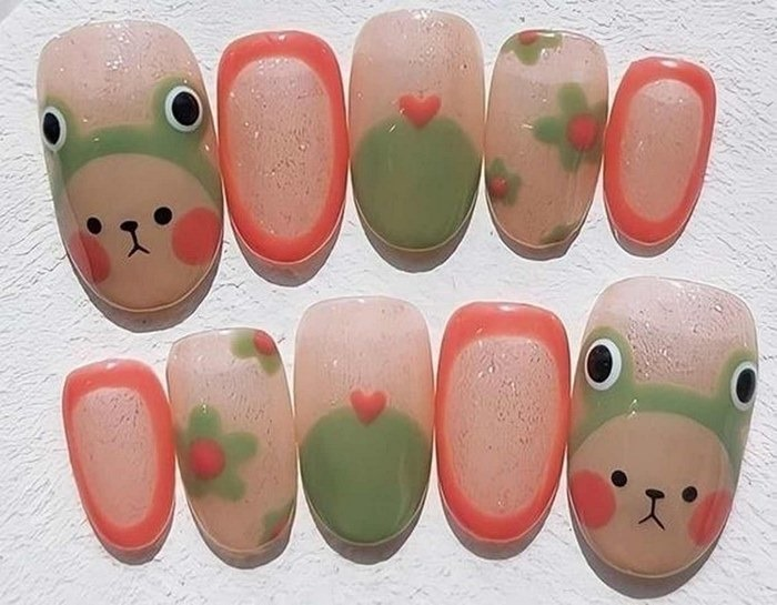 Drawing a frog is a unique highlight for your fingers.